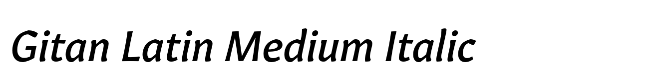 Gitan Latin Medium Italic